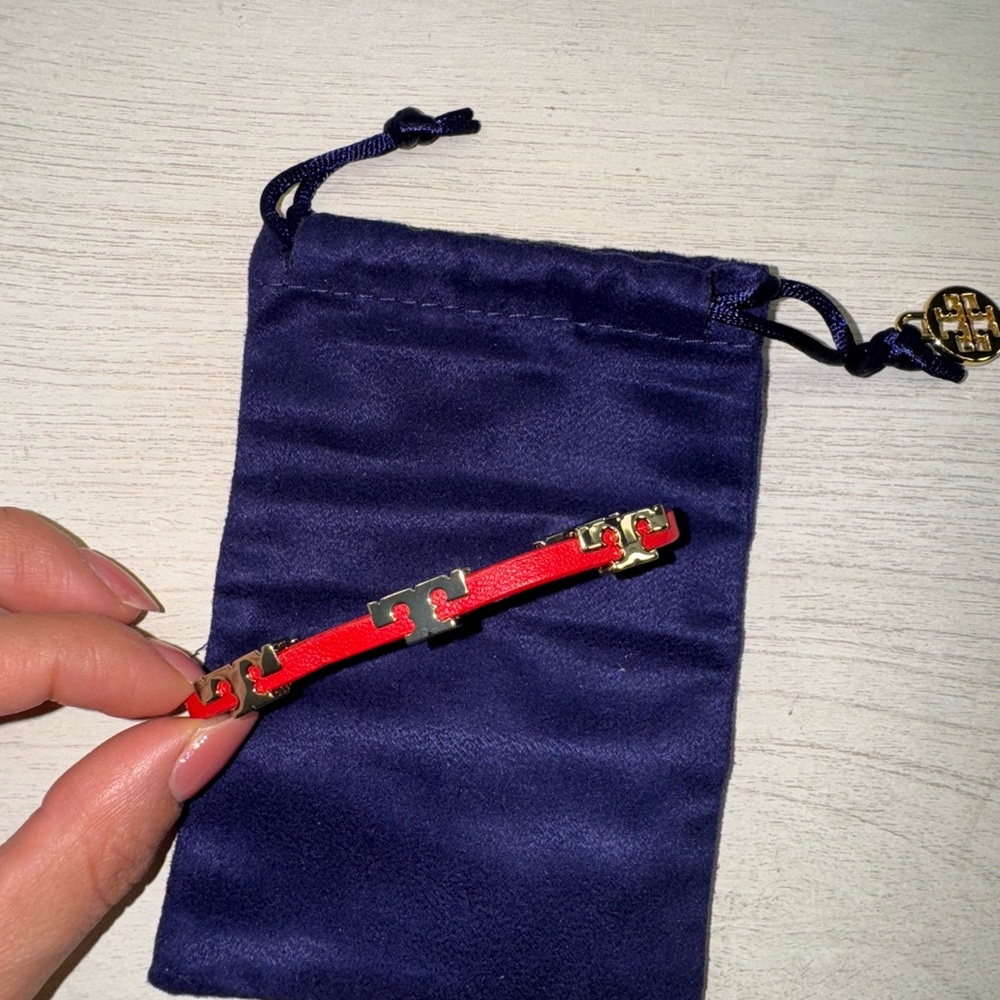 Tory Burch Red and Gold Bracelet